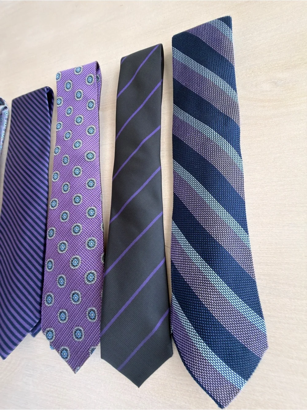 Men's Purple Patterned Ties - Classic Formal Accent